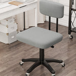 Modern Minimalist Rectangular Fabric Plastic Aluminum Alloy Steel Desk Chair Backrest Armless For Home Office