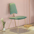 Contemporary Scandinavian Fabric Velvet Metal Sponge Square Vanity Stool Chair Backrest For Bedroom