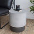 Contemporary Industrial Cylindrical Magnesium Oxide End Table For Living Room