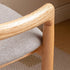 Traditional Japanese Square Cotton Linen Oak Vanity Stool Backless Armless For Bedroom