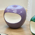 Modern Art Deco Apple Round Resin Chair Backless Armless For Bedroom