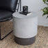 Contemporary Industrial Cylindrical Magnesium Oxide End Table For Living Room