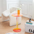 Contemporary Creative Round Column Marble Acrylic End Table 1-Tier For Living Room