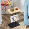 Modern Minimalist Rectangular Iron Wood End Table 1-Tier For Living Room