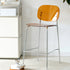 Modern Minimalist Square Iron Acrylic Bar Stool Backrest For Dining Room