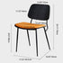 Contemporary Scandinavian Square Leather Metal Dining Chair Backrest Armless For Dining Room