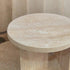 Contemporary Nordic Round Crossed Base Travertine Chrysoprase Side Table 2-Shelf For Bedside