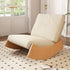 Contemporary Nordic Square Corduroy Sponge Wood Recliner Footrest Backrest For Living Room