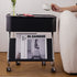 Contemporary Simplicity Rectangular Stainless Steel Side Table 1-Drawer For Living Room