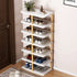 Modern Minimalist Rectangular Cylinder PVC Wood Shoe Storage 6/7 Tier For Entryways