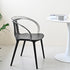 Modern Minimalist Curve Frame Plastic Dining Chair Backrest Armrest For Dining Room