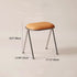 Contemporary Nordic Rectangular Leather Metal Vanity Stool For Bedroom