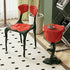 Modern Art Deco Rose Square FRP Composite Dining Chair Backrest Armless For Dining Room