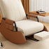 Modern Simplicity Corduroy Cotton Sponge Leather Wood Carbon Steel Square Recliner Foldable Backrest Footrest For Bedroom