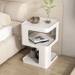 Modern Simplicity Square Iron End Table 3-Tier For Living Room