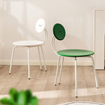 Traditional Vintage Round Rubberwood Steel Vanity Stool Backrest Armless For Bedroom