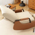 Modern Simplicity Corduroy Cotton Sponge Leather Wood Carbon Steel Square Recliner Foldable Backrest Footrest For Bedroom