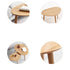 Contemporary Japanese Oval Wood Side Table 1-Tier For Living Room