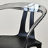 Modern Minimalist Curve Frame Plastic Dining Chair Backrest Armrest For Dining Room