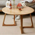 Contemporary Nordic Round Corner Base Fibreboard Pine Wood Coffee Table For Living Room