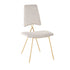 Contemporary Scandinavian Fabric Velvet Metal Sponge Square Vanity Stool Chair Backrest For Bedroom