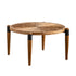 Traditional Rustic Round Wood Iron Coffee Table 1-Tier For Living Room