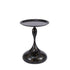 Modern Minimalist Round Orb Stone Stainless Steel Metal End Table 1-Tier For Living Room