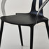 Modern Minimalist Curve Frame Plastic Dining Chair Backrest Armrest For Dining Room