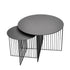 Modern Minimalist Round Lined Base Iron Side Table For Living Room