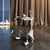 Contemporary Creative Round Mouse Sitting Glass Stainless Steel End Table 1-Tray For Living Room