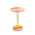 Contemporary Creative Round Column Marble Acrylic End Table 1-Tier For Living Room