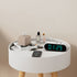 Modern Minimalist Round PP Wood Nightstand Mobile Phone Wireless Charging 1-Storage For Bedside