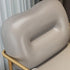 Contemporary Scandinavian Square Leather Iron Vanity Stool Backrest Armrest For Bedroom