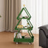 Modern Art Deco Removable Christmas Tree Glass Stainless Steel Side Table 3-Tier For Living Room