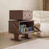 Contemporary Creative Kids Robot Rectangular Cubic Wood Nightstand Swivel 2-Cabinet For Bedroom