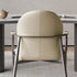 Modern Simplicity Microfiber Leather Stainless Steel Sponge Square Wraparound Dining Chair Backrest Armrest For Dining Room