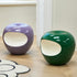 Modern Art Deco Apple Round Resin Chair Backless Armless For Bedroom