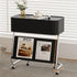 Contemporary Simplicity Rectangular Stainless Steel Side Table 1-Drawer For Living Room