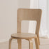 Contemporary Nordic Birch Wood Round Rectangular Dining Chair Backrest For Dining Room