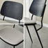 Contemporary Scandinavian Square Leather Metal Dining Chair Backrest Armless For Dining Room