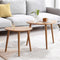 Contemporary Japanese Oval Wood Side Table 1-Tier For Living Room