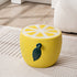 Modern Art Deco Lemon Leaf Round Plastic Chair Backless Armless For Bedroom