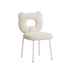 Contemporary Creative Square Iron Wool Vanity Stool Backrest Armless For Bedroom