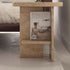 Contemporary Nordic Round Crossed Base Travertine Chrysoprase Side Table 2-Shelf For Bedside