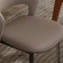 Modern Luxury Curve Square Leather Metal Dining Chair Backrest Armless For Dining Room