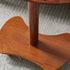 Modern Minimalist Oval Tabletop Solid Wood Plastic Coffee Table 4-Wheel For Living Room