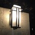 Modern Minimalist Waterproof Rectangular Alloy Glass 1-Light Wall Sconce Lamp For Outdoor Patio