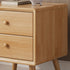 Modern Minimalist Square Rubberwood Solid Wood Nightstand 1/2 Drawer For Bedroom