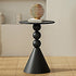 Modern Art Deco Round Orb Cone Marble Iron Metal End Table 1-Tier For Living Room