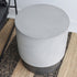 Contemporary Industrial Cylindrical Magnesium Oxide End Table For Living Room